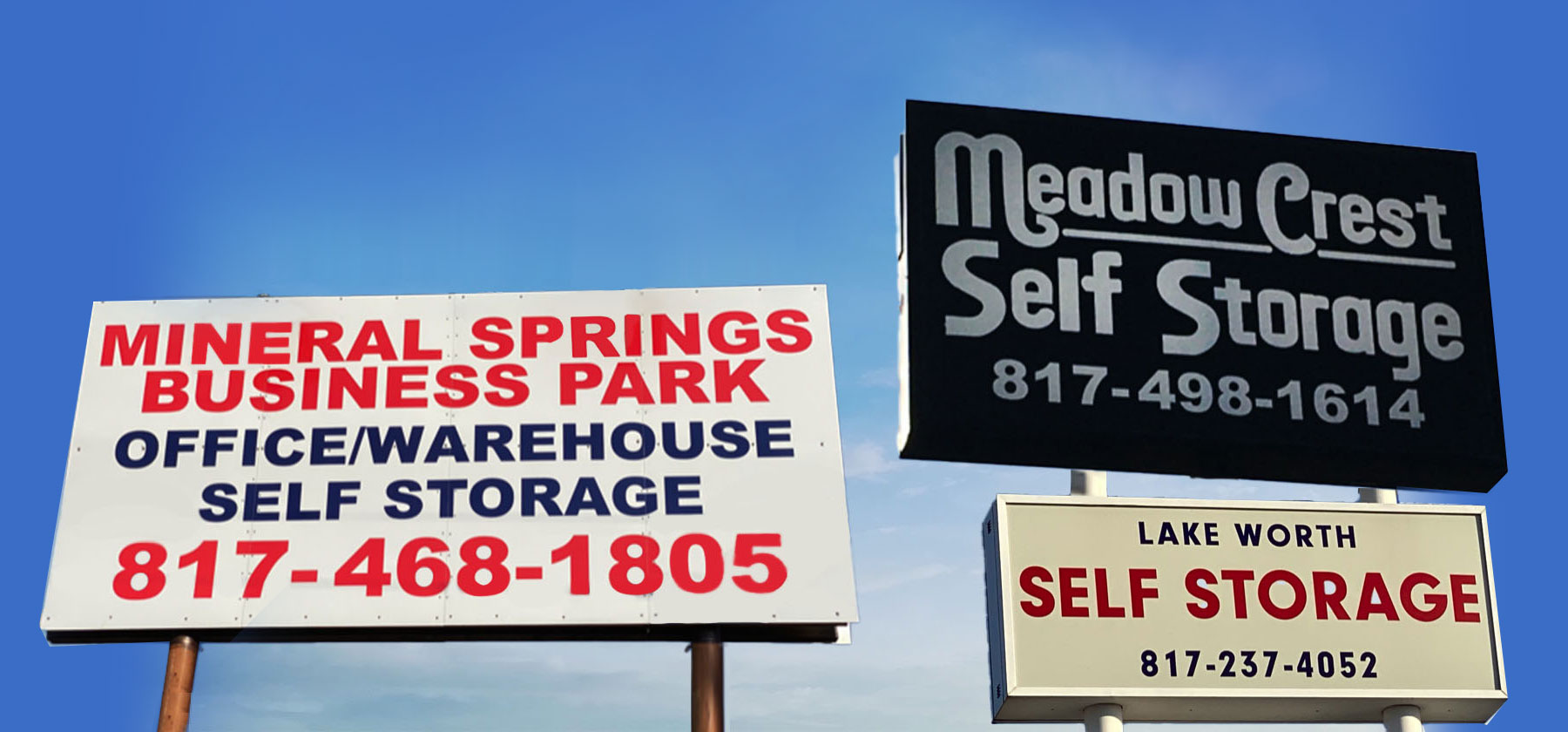 self-storage facilities sign collage